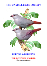 front cover featuring image of a lavender waxbill