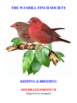 front cover featuring image of a red-billed firefinch.